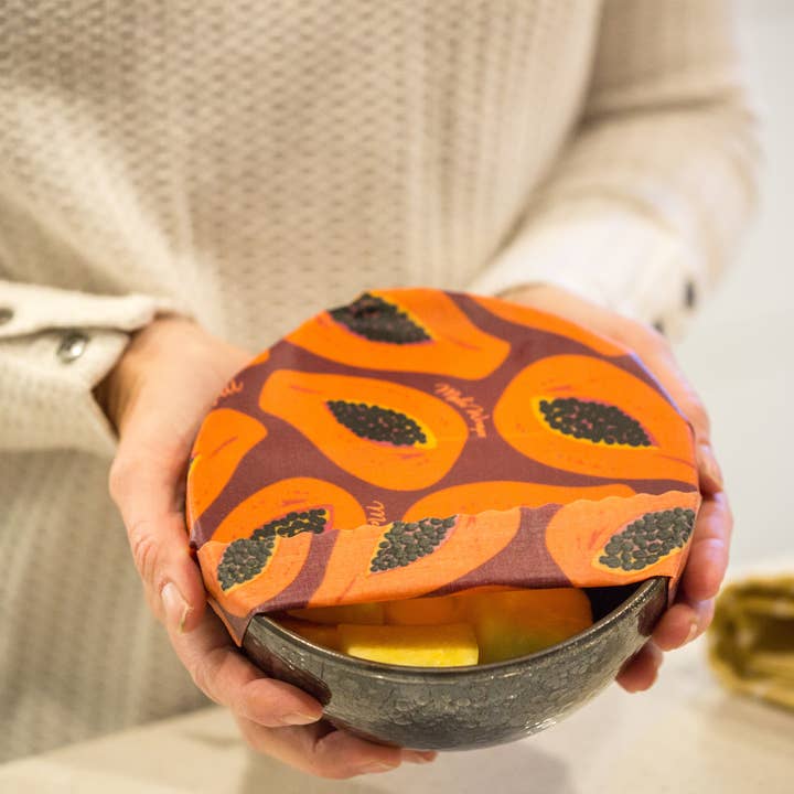 Meli Wraps - Wholesale Food Storage Wrap/Bag - Reusable Beeswax Wraps-MeliWraps 3 Packs in Purple Papaya7