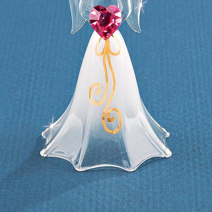 Glass Baron - Wholesale Decorative Figurine - A2 879-W2: White Angel with Crystal2