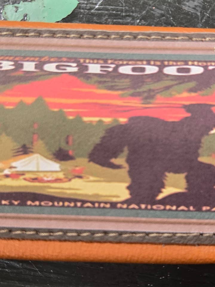 Bigfoot Credit Card Case Reclaimed Leather for wholesale by Old Bagzz