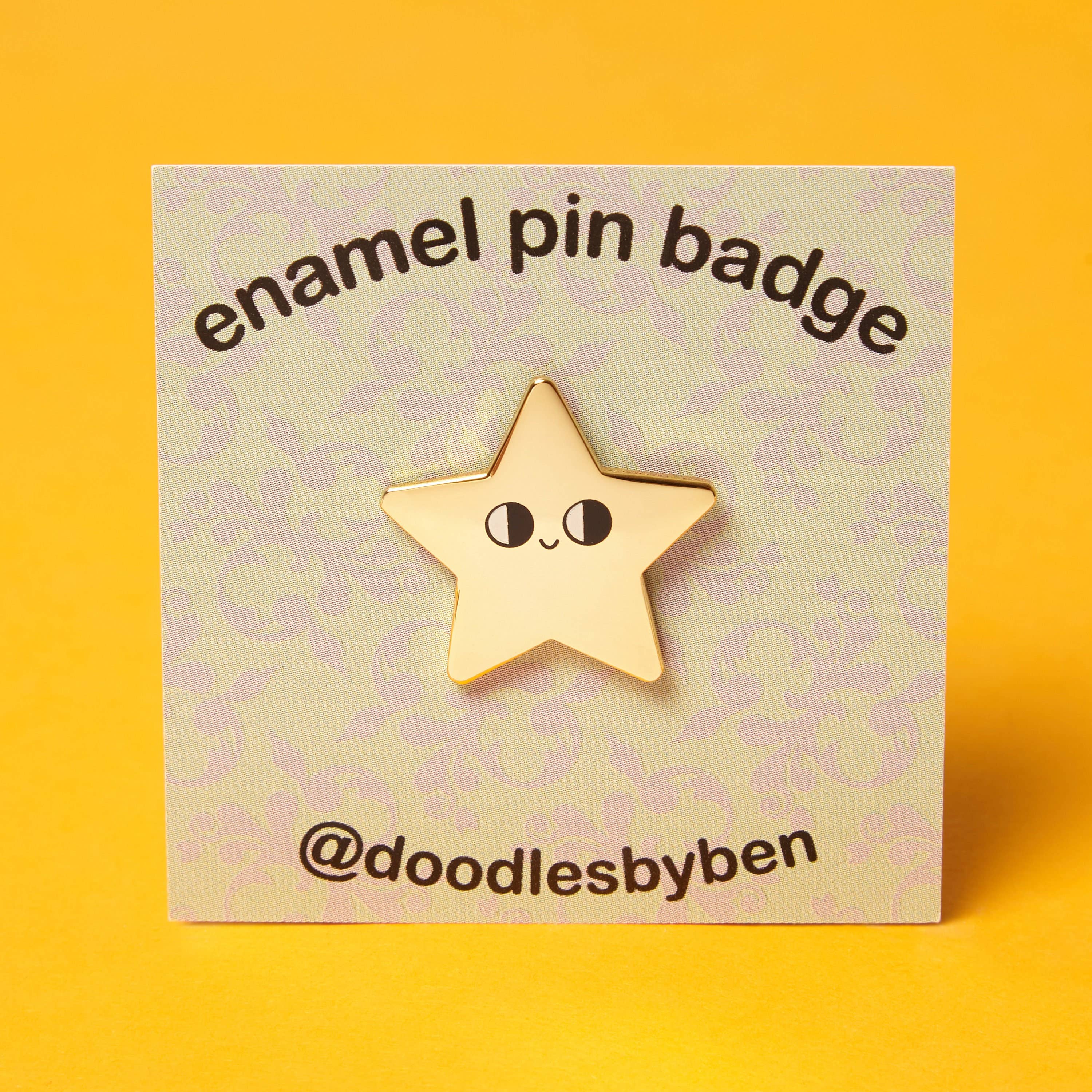 Higglebees – wholesale Lapel pin/button – Gold Star - Enamel Pin Badge4