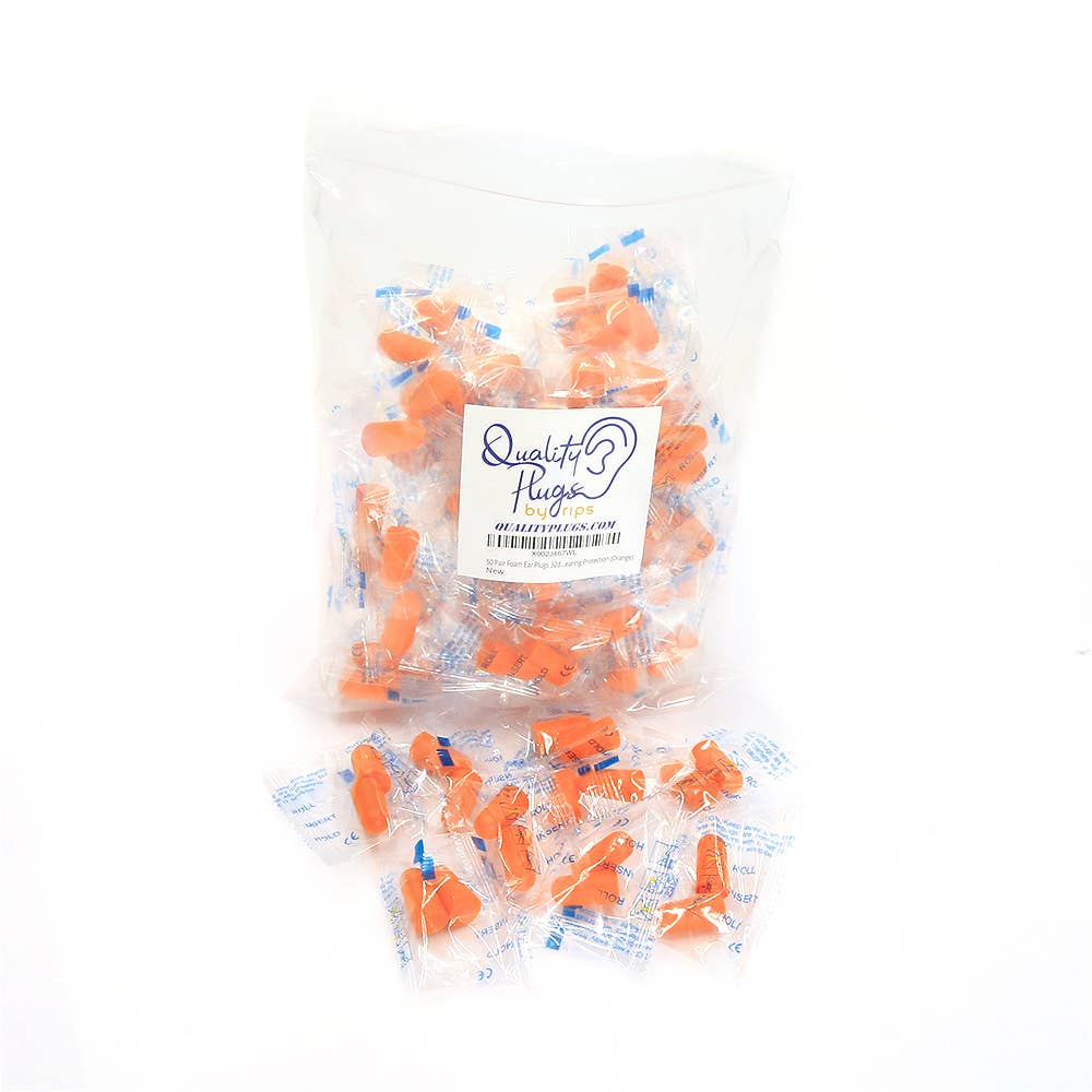 Quality Plugs – Tampões de ouvido por atacado – 50 Pares de Tampões de Espuma de Qualidade para Dormir NRR: 32 dB11