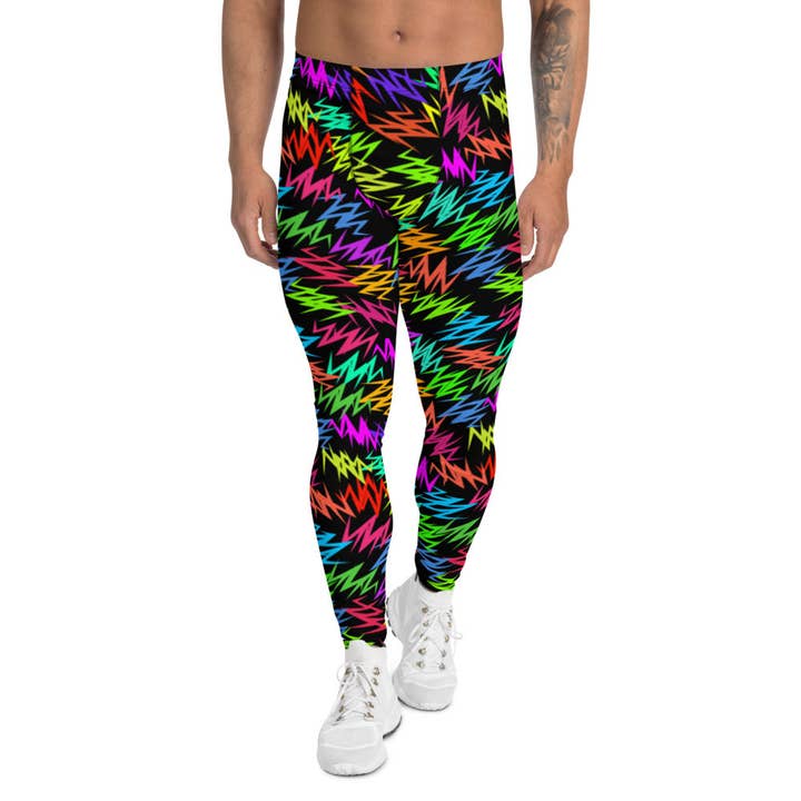 Leggings Homem Estampadas | Neon Memphis por atacado de BillingtonPix