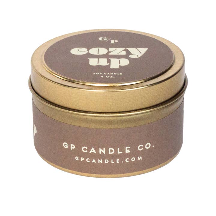 GP Candle Co. - Wholesale Travel candles - Cozy Up Just Because 4 oz. Candle Tin1