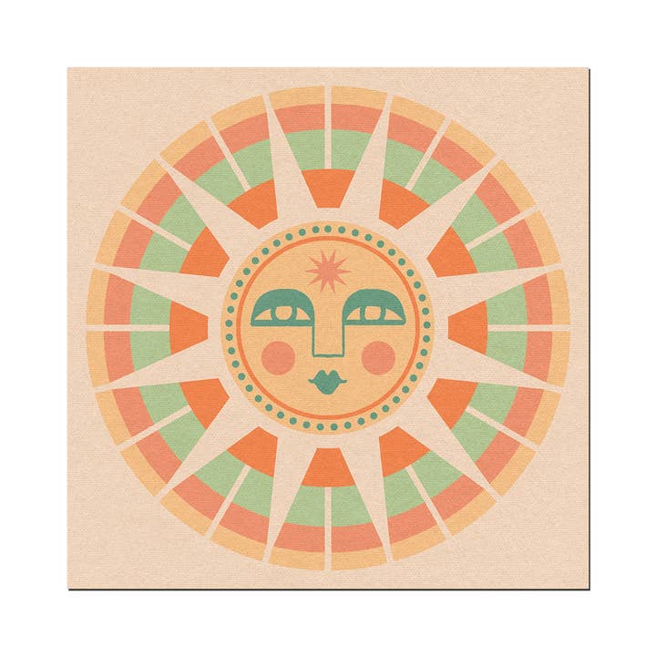 Sun Face III Print for wholesale by cai & jo USA