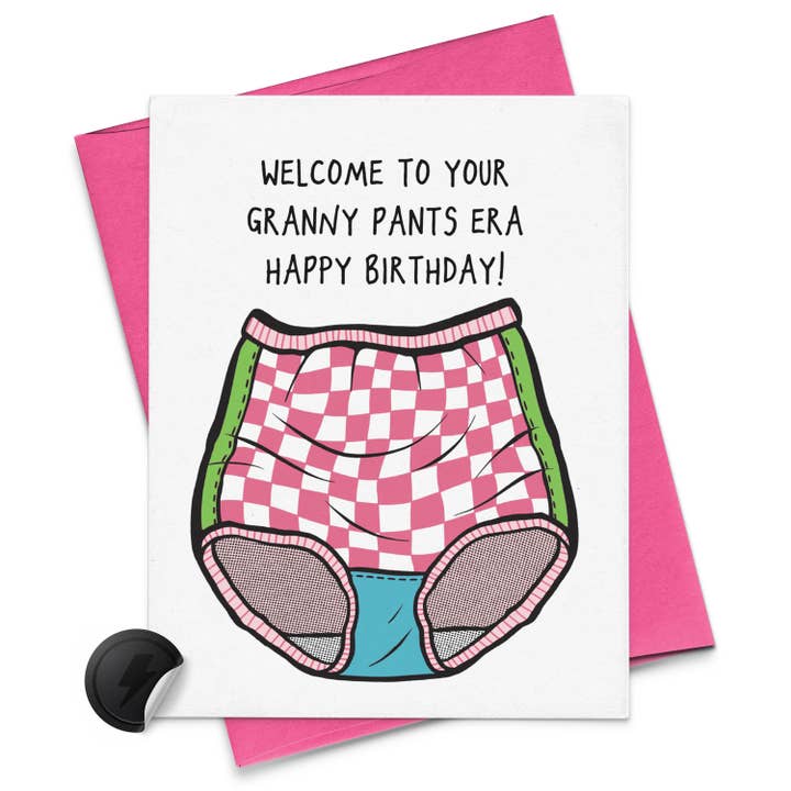 Welcome To Your Granny Pants Era, Happy Birthday Card for wholesale by Rock'N Paper