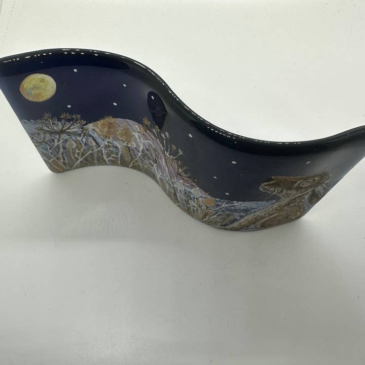 Ally Glass Studio – wholesale Decorative tabletop object – Moon Hare Midnight Meadow3