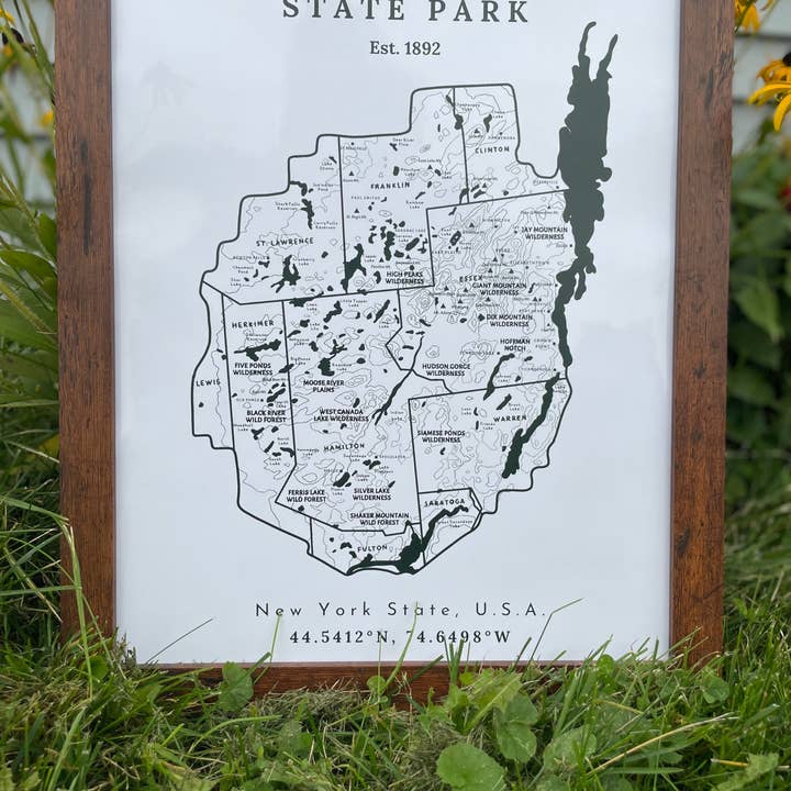 Just Wandering Co. - Wholesale Art Print - Adirondack State Park Print Wall Hanging | New York | North Country Gift, Present | Keene Valley | Adirondack | ADK | Lake Placid | 46er2