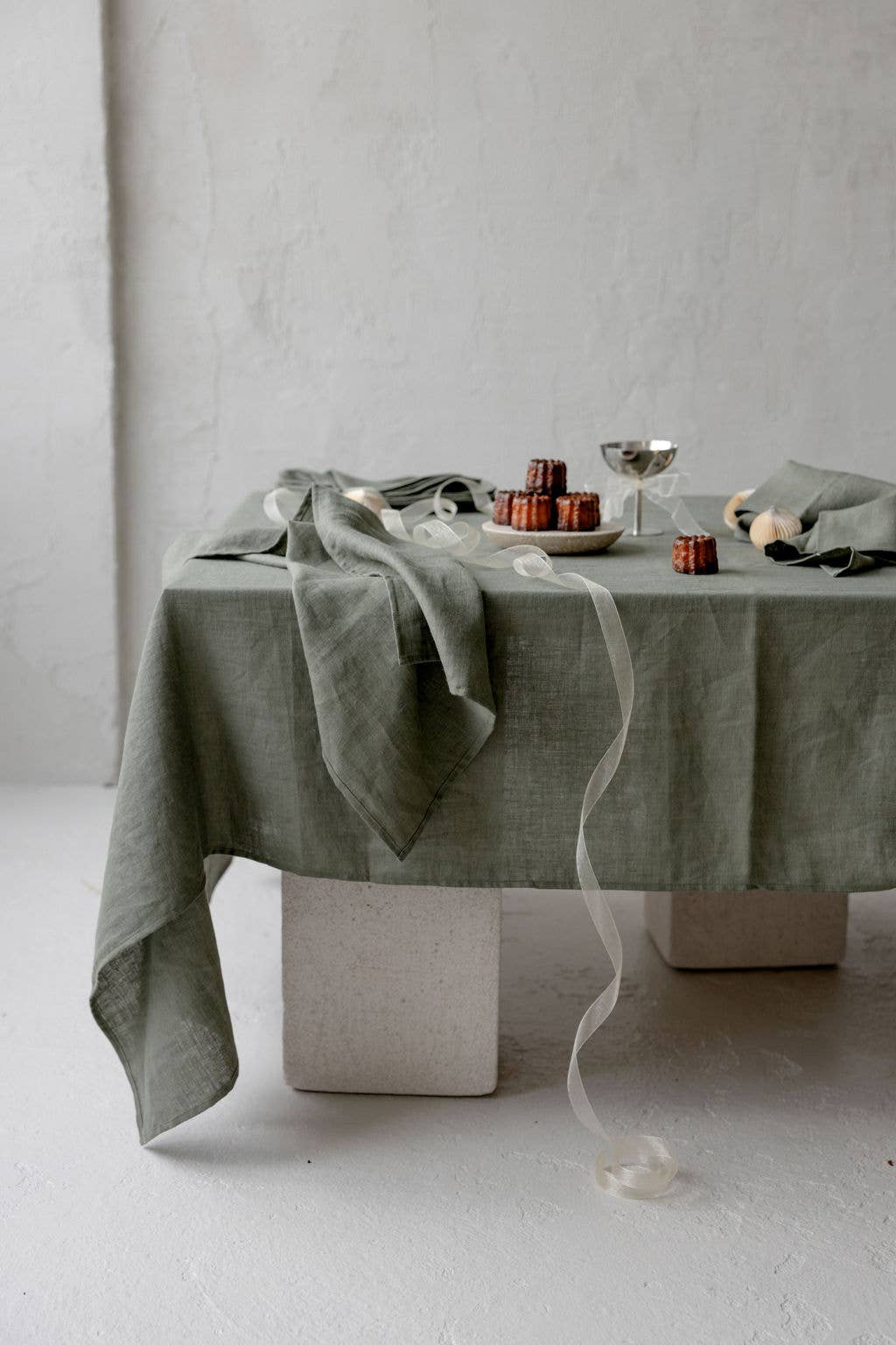 dodesign - Vendita all'ingrosso Tovaglioli da tavola in stoffa - Set da 2 tovaglioli in lino Nordic Moss Green1