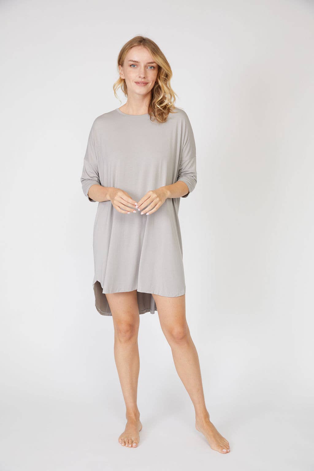 Pure Fiber - Wholesale Nightshirt - Women's - Bamboo 3/4 Sleeve Nightshirt – Silky Soft & Relaxed Fit9