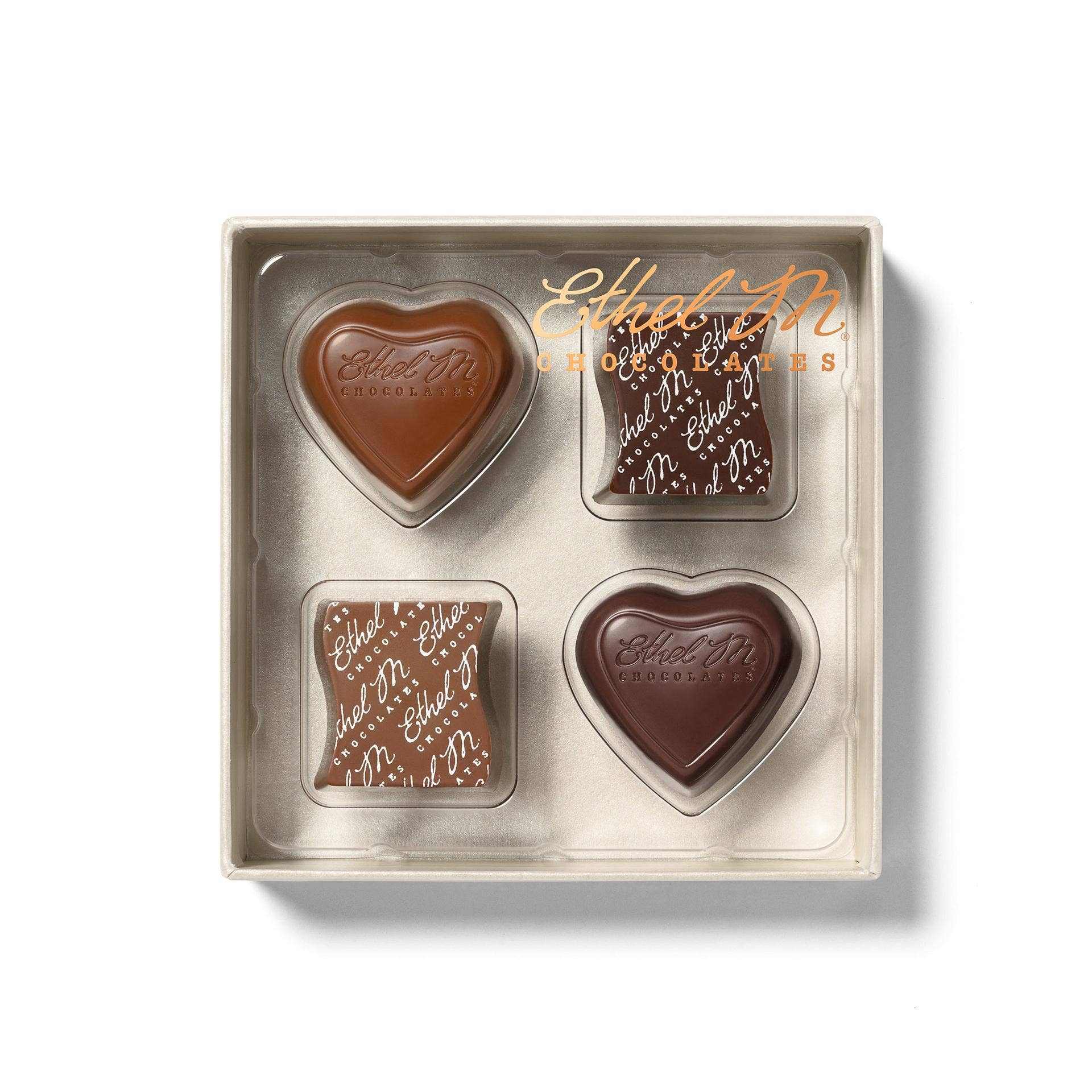 Ethel M Chocolates - Wholesale Chocolate Box - PREMIUM 4-PIECE CHOCOLATE GIFT BOX - MILK & DARK CHOCOLATE5