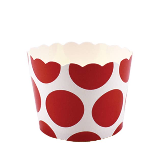 Sweet Divide - Wholesale Cupcake/Muffin Liner - Small 3 oz Disposable Baking & Snack Cups - Red - 25 Pk1