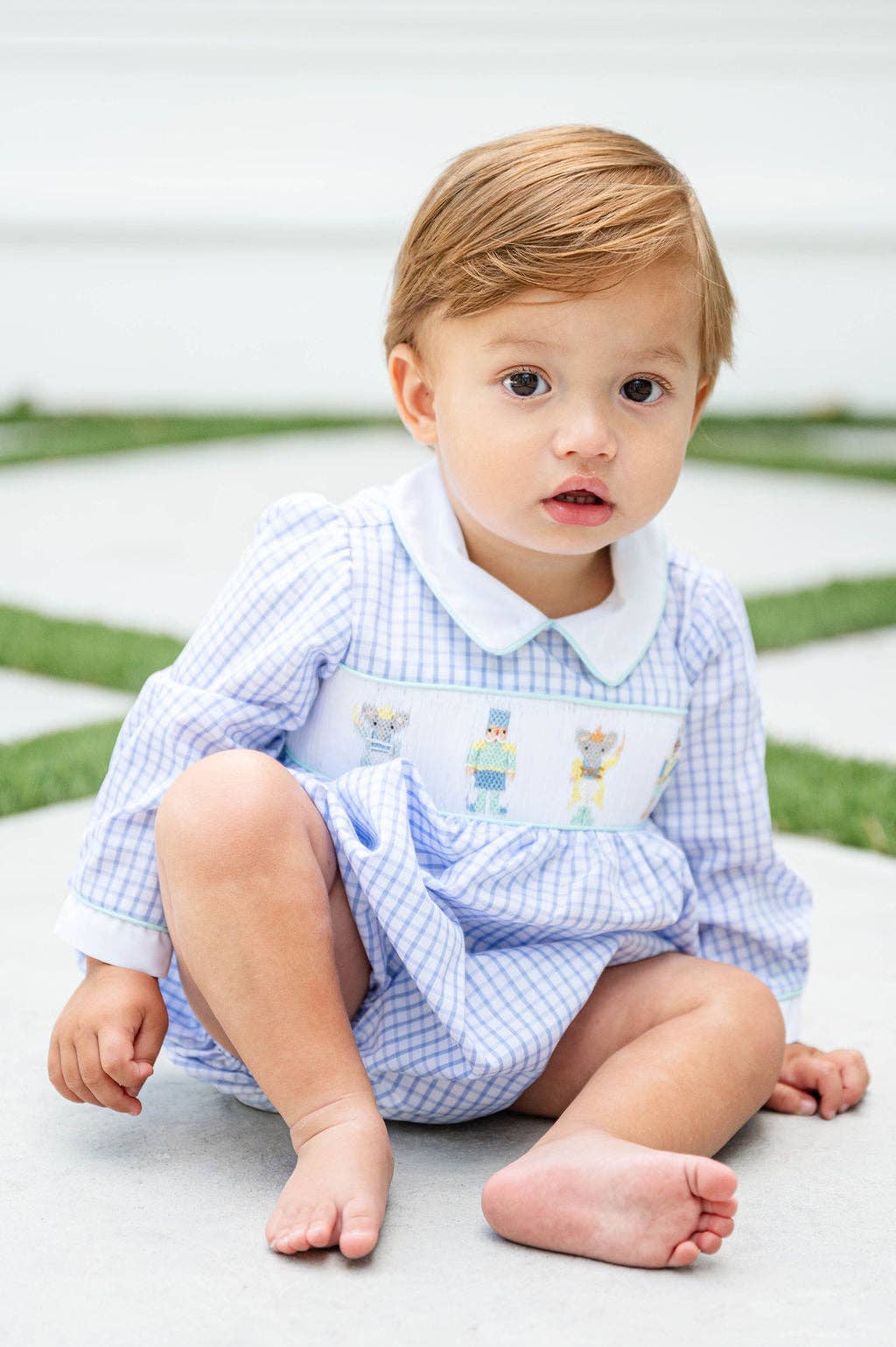 Ruth and Ralph - Wholesale Jumpsuit - Baby - Nutcracker Smocked Henry Bubble3