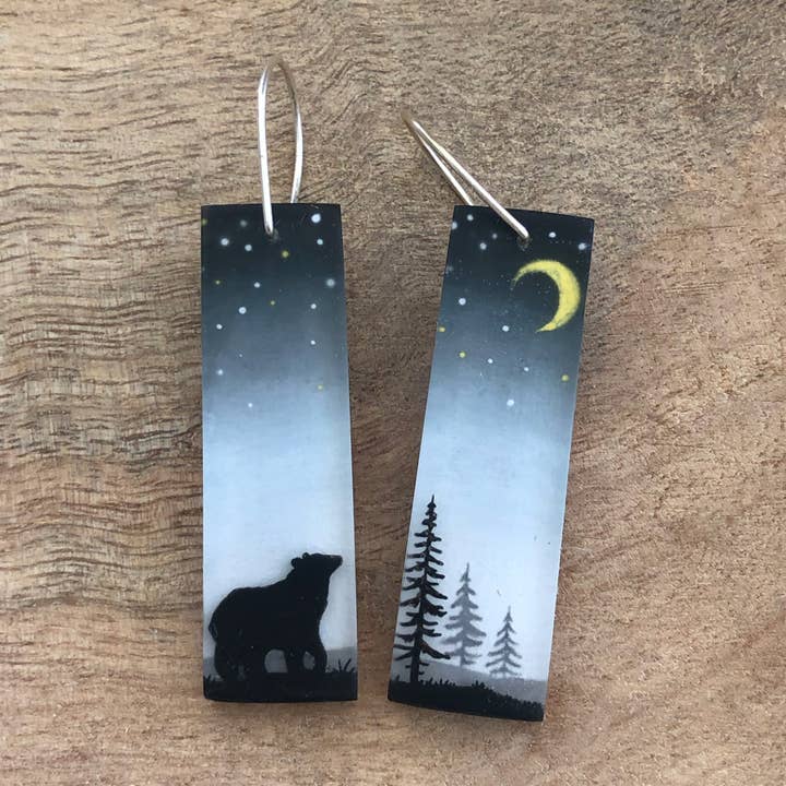 Bär und Golden Moon Ohrringe für den Großhandel von Fernworks