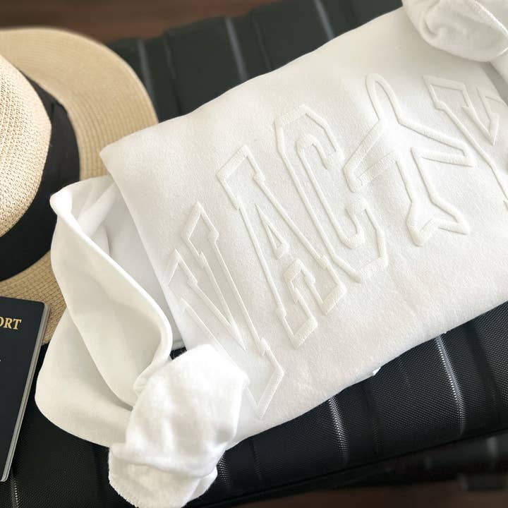 3D Puff Vacay Sweatshirt for wholesale by COTTON PRESS CO.