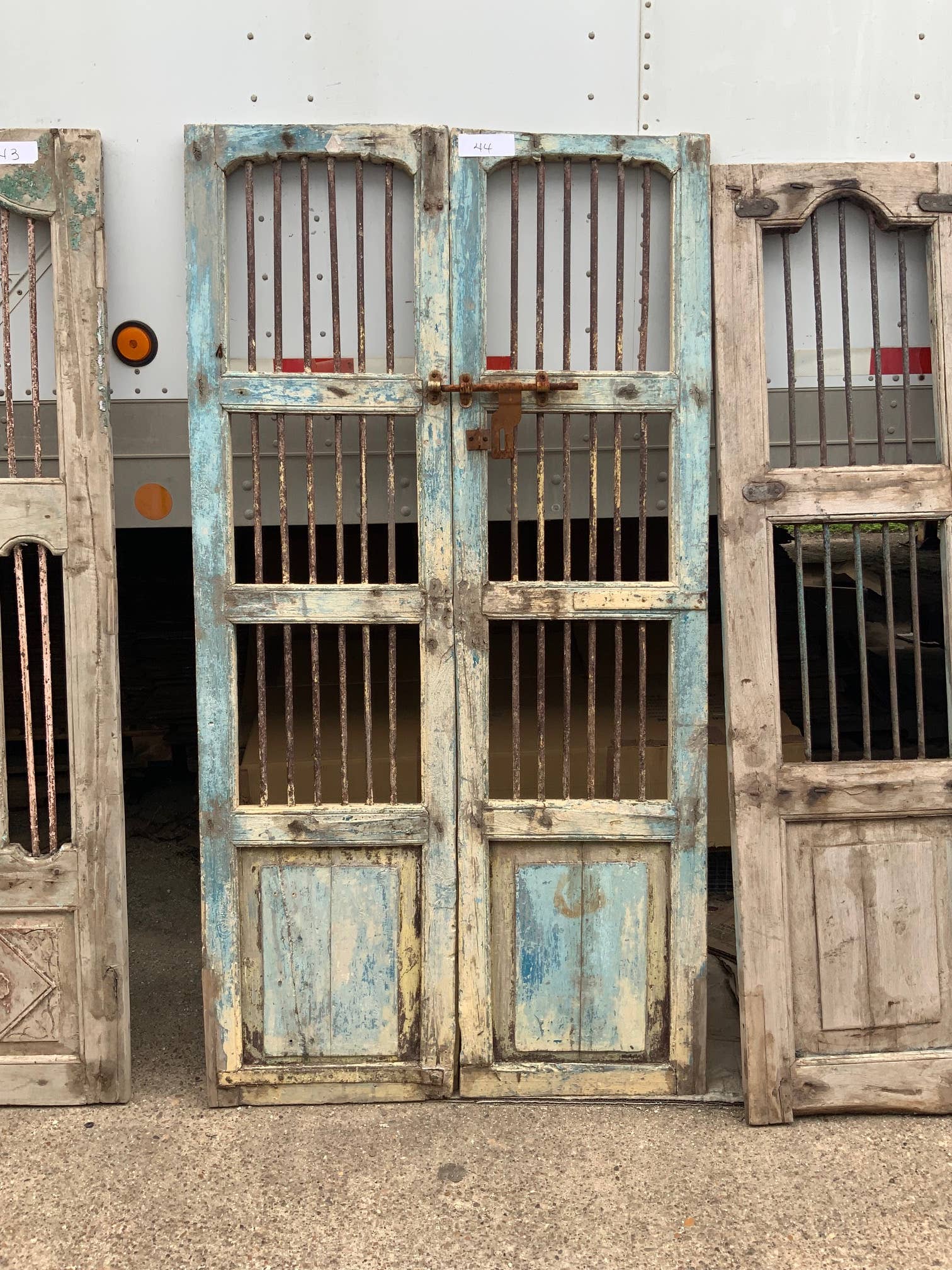 Wilco Home - Wholesale Decorative Panel - Vintage Iron Bar Door Panels in Solid Wood26