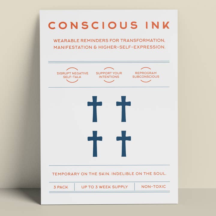 Crosses Manifestation Tattoo for wholesale by Conscious Ink