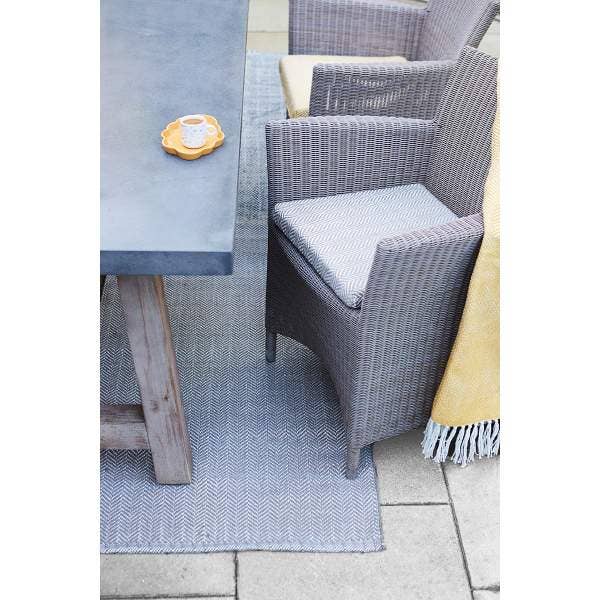 Yellow PET outdoor chair pad. HERRINGBONE for wholesale on Faire