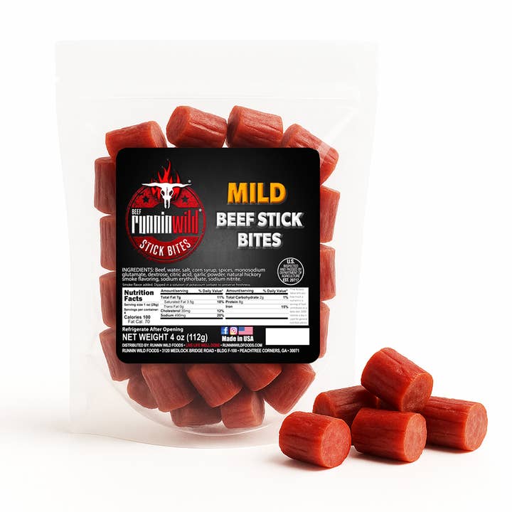 Beef Stick Bites - 3 Solid Flavors for wholesale by Runnin' Wild Foods