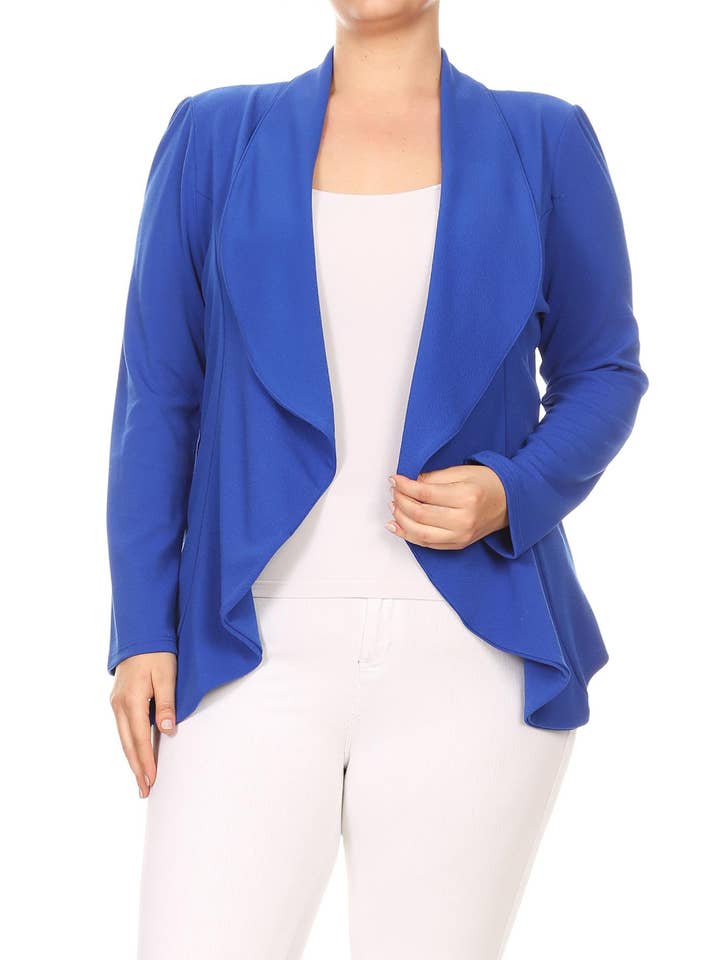 MOA COLLECTION – Blazer - Mulher por atacado – Jaqueta feminina sólida de mangas compridas para escritório44