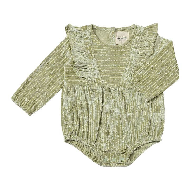 Daisy Bubble i grön paljettvelour för wholesale av Vignette