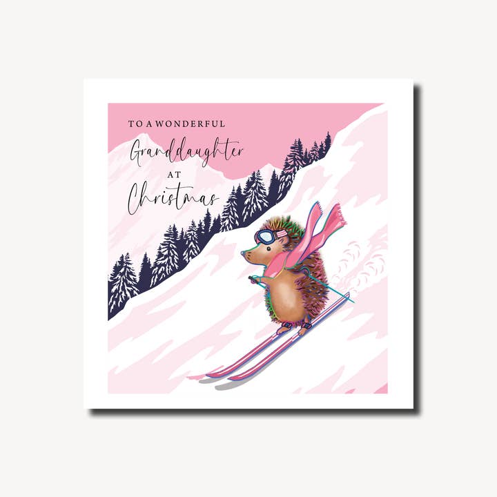 Granddaughter Hedgie | Winter Wonder | Christmas Card for wholesale by Marina B