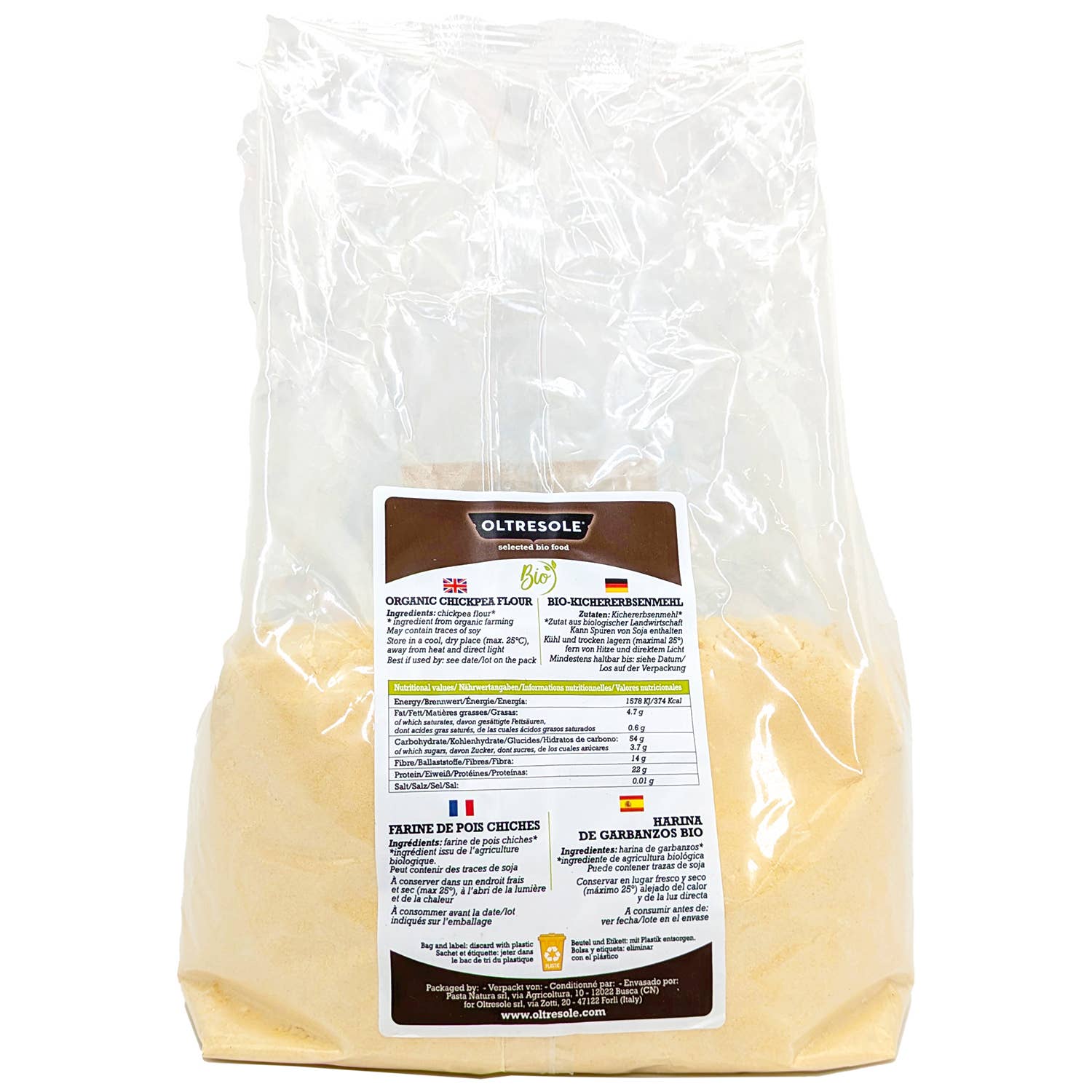 Oltresole - Wholesale Gluten-Free Flour - ORGANIC CHICKPEA FLOUR 1 Kg2