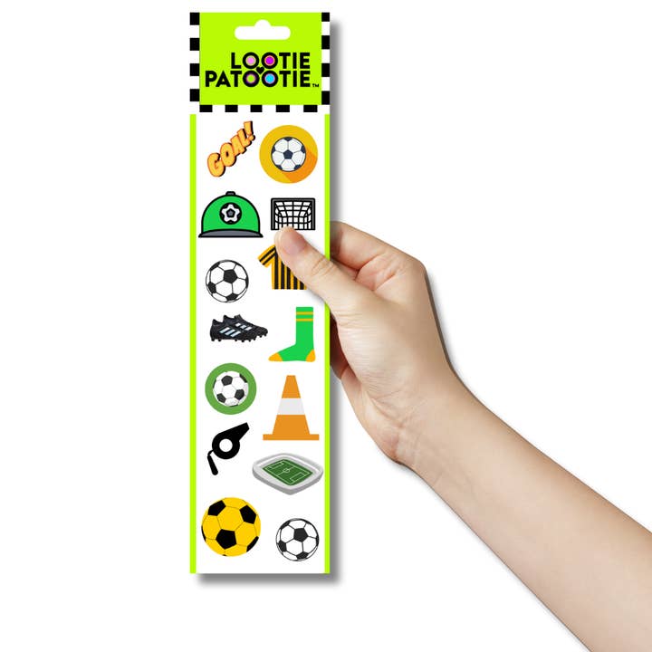 Soccer Sticker Strip for wholesale by LP Studios/Lootie Patootie