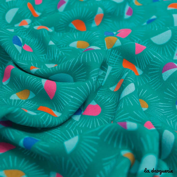 Madame Irma fabric by the meter - Mystery blue for wholesale by LA DROGUERIE