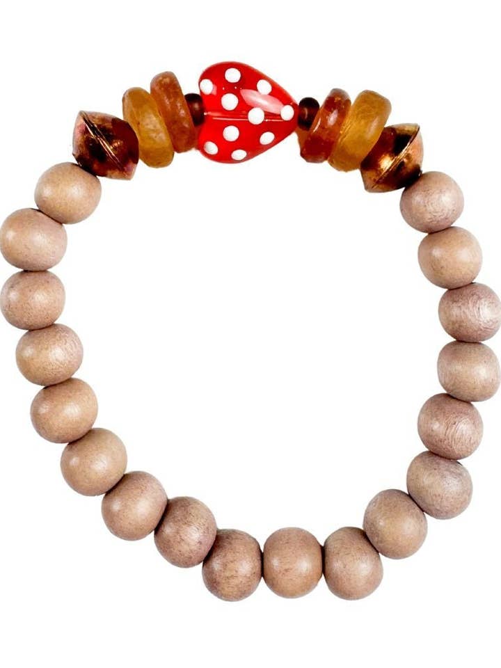 Single Stack Bracelet | Red Heart for wholesale by Twine & Twig