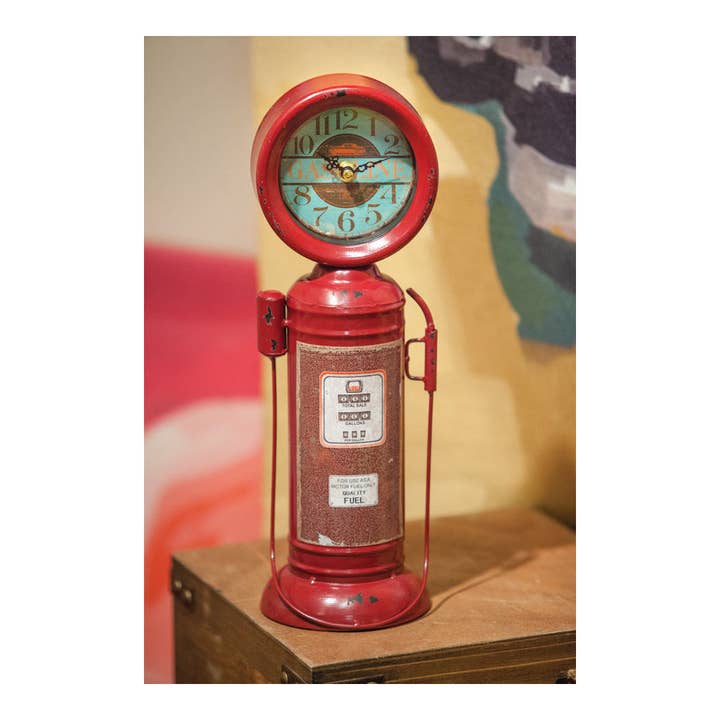 Retro Gas Pump Table Clock for wholesale by Manual Woodworkers and Weavers, Inc.