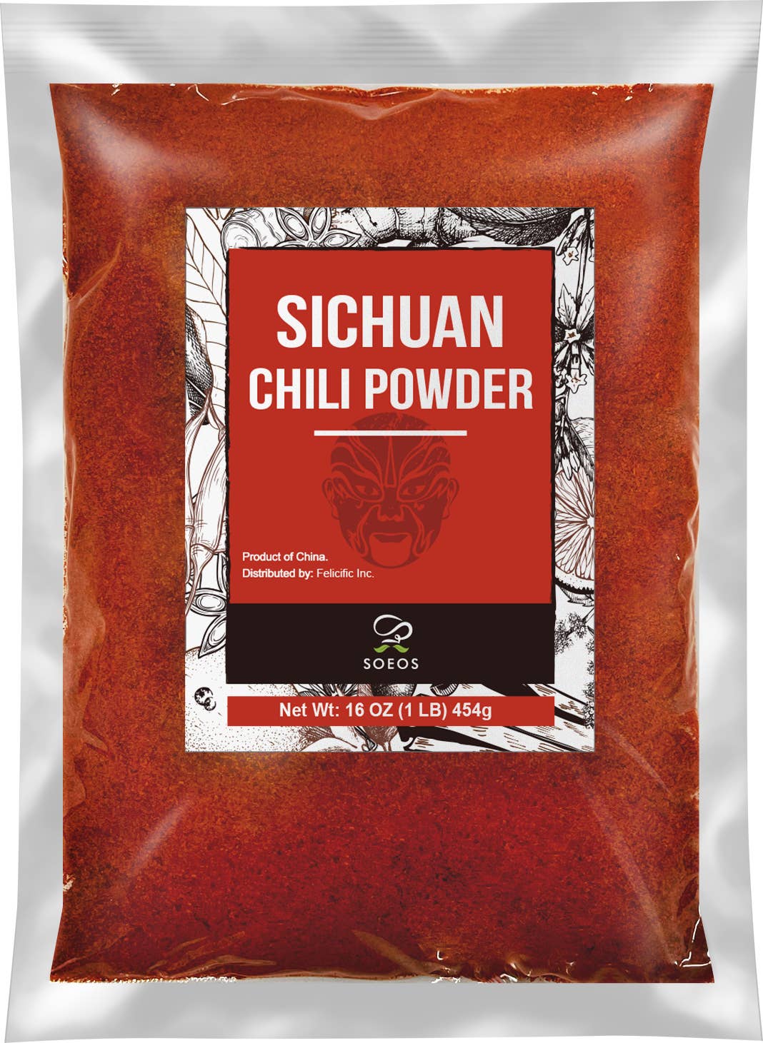 soeos - Wholesale Dried Spice - Soeos Premium Sichuan Chili Powder, Medium Hot, 1lb