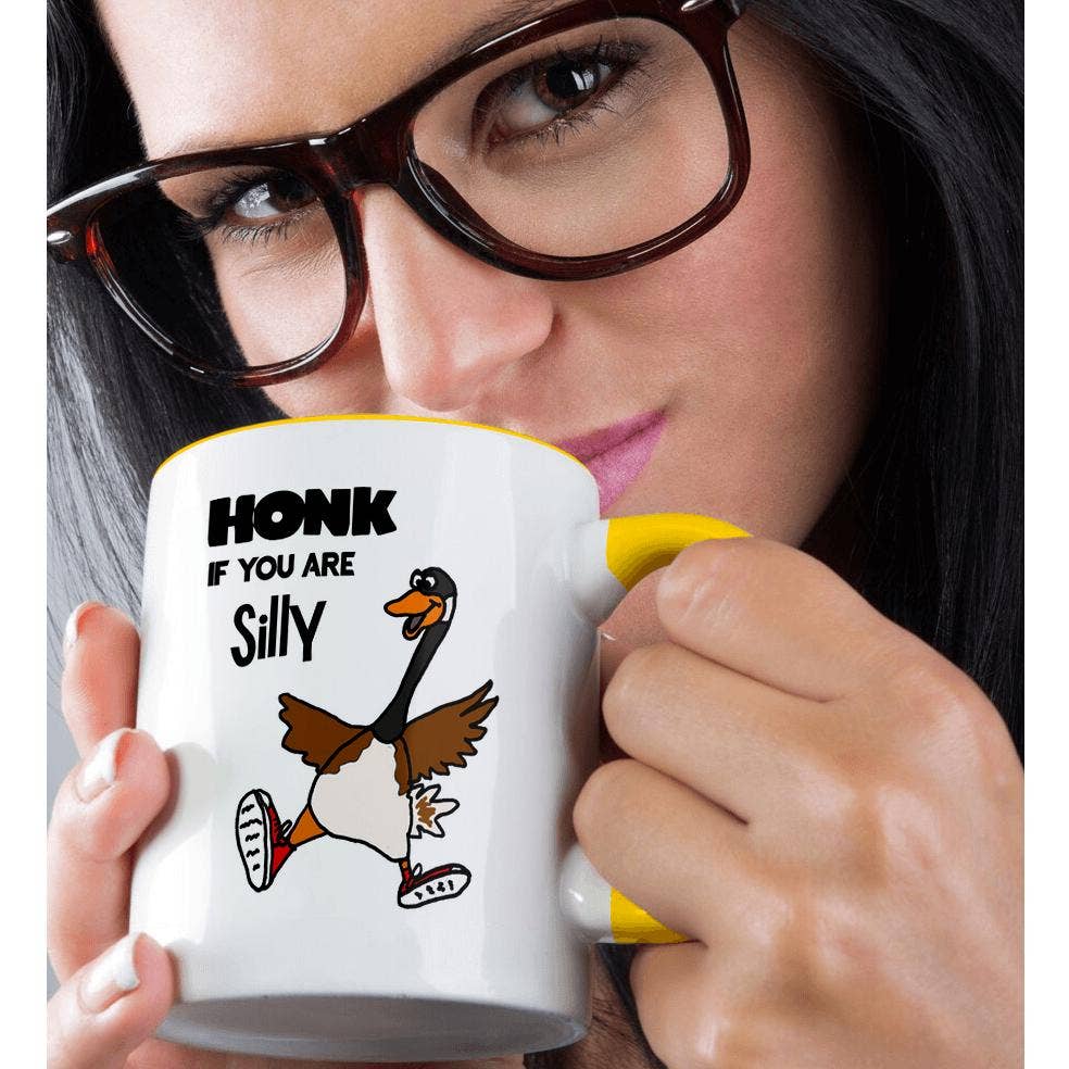3dRose – Caneca por atacado – 3dRose, Caneca de desenho animado de sátira engraçada e fofa "Ganso Tolo, Buzine se Você for Tolo"1