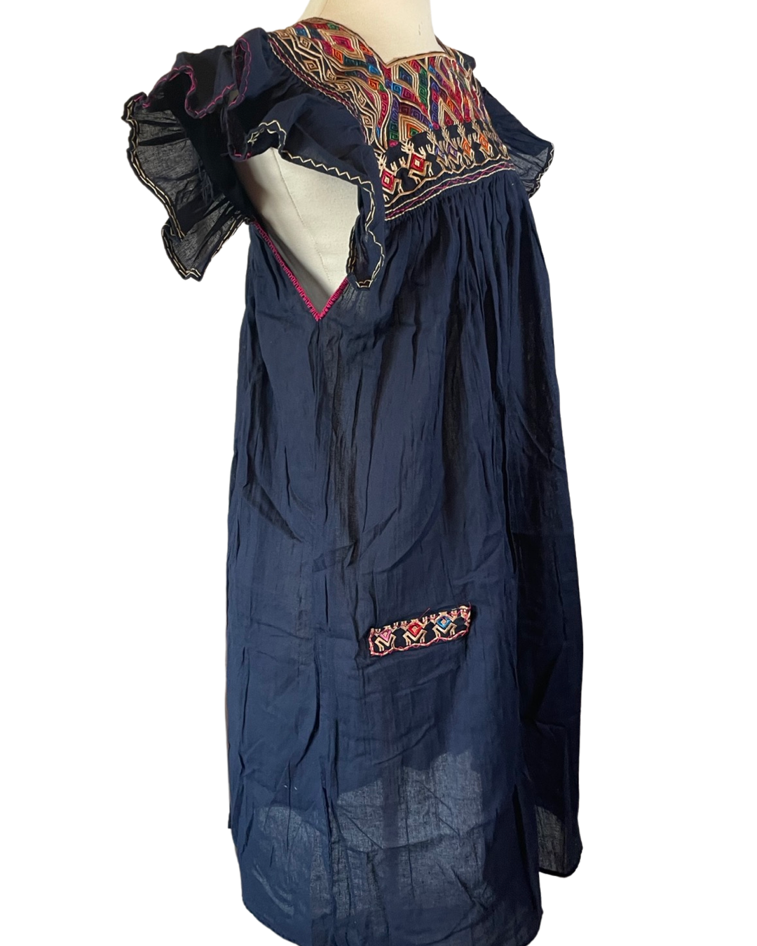 Pink and Silver – Vestido - Mulher por atacado – Vestido de jugo bordado mexicano
 (Várias cores disponíveis)1