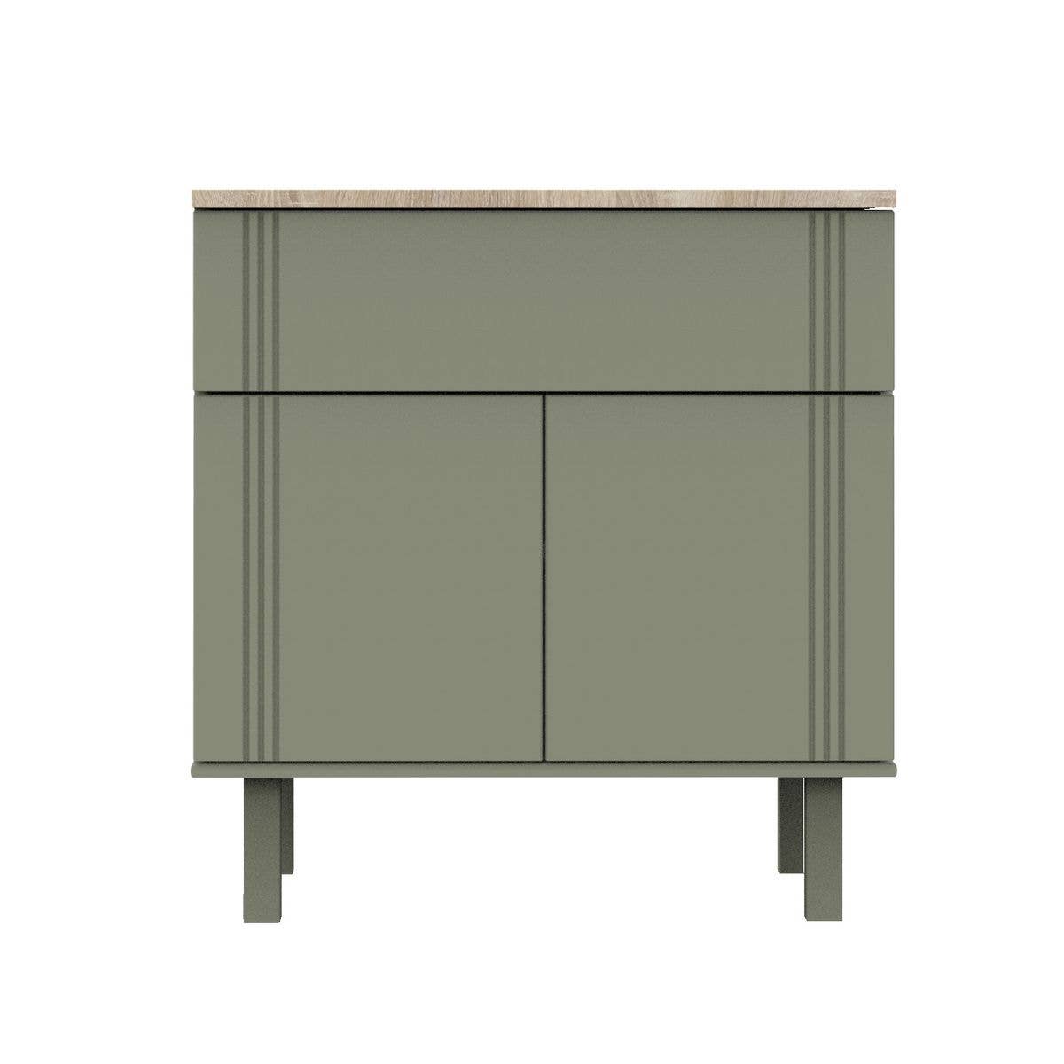 Sauthon - Wholesale Cabinet - ELEONORE KHAKI 1 DRAWER 2 DOOR DRESSER