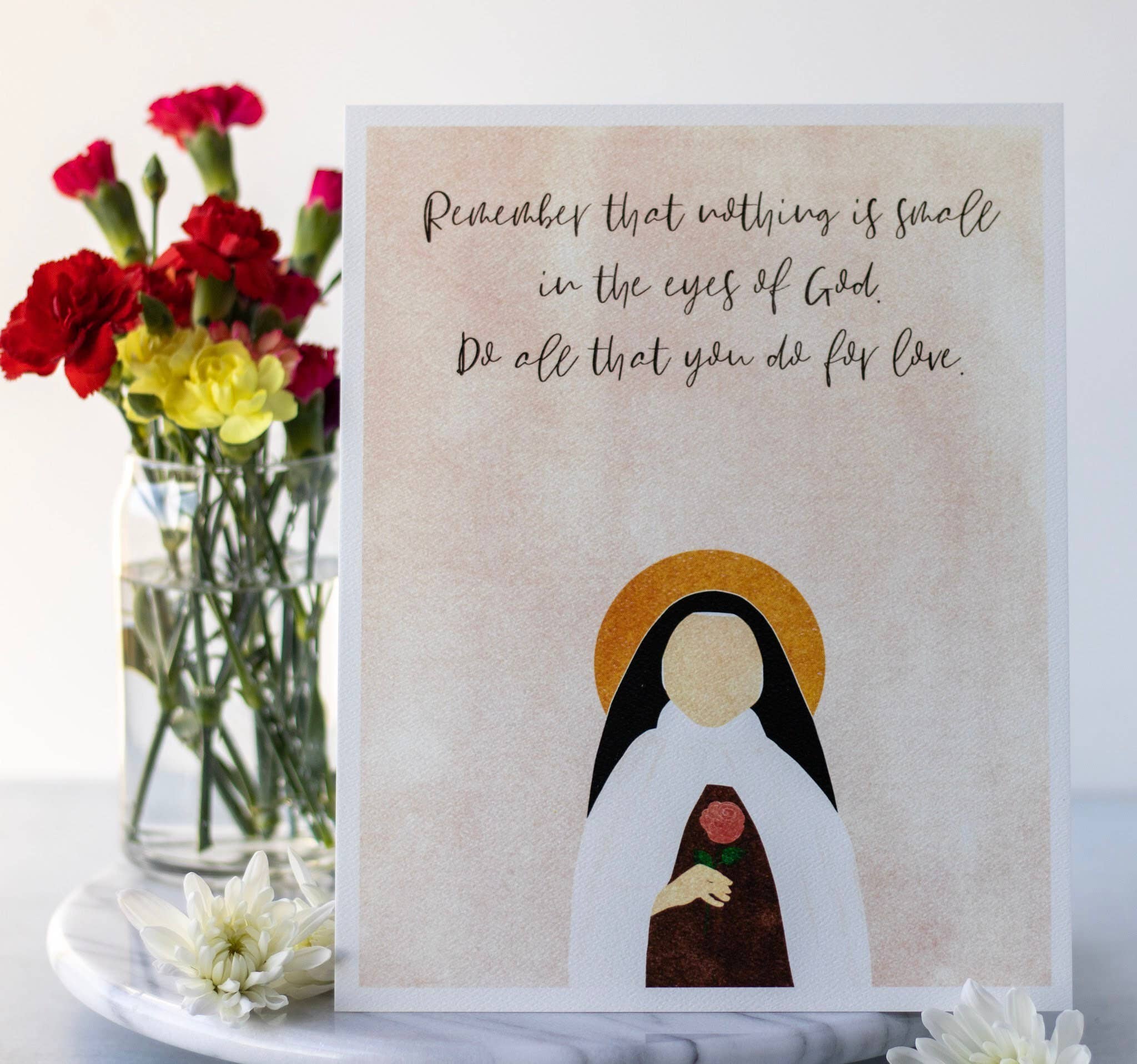 Small Things Print Co. - Wholesale Art Print - St. Therese of Lisieux Print, St. Therese of Lisieux Wall Art, 8 x 10, St. Therese of Lisieux Illustration2