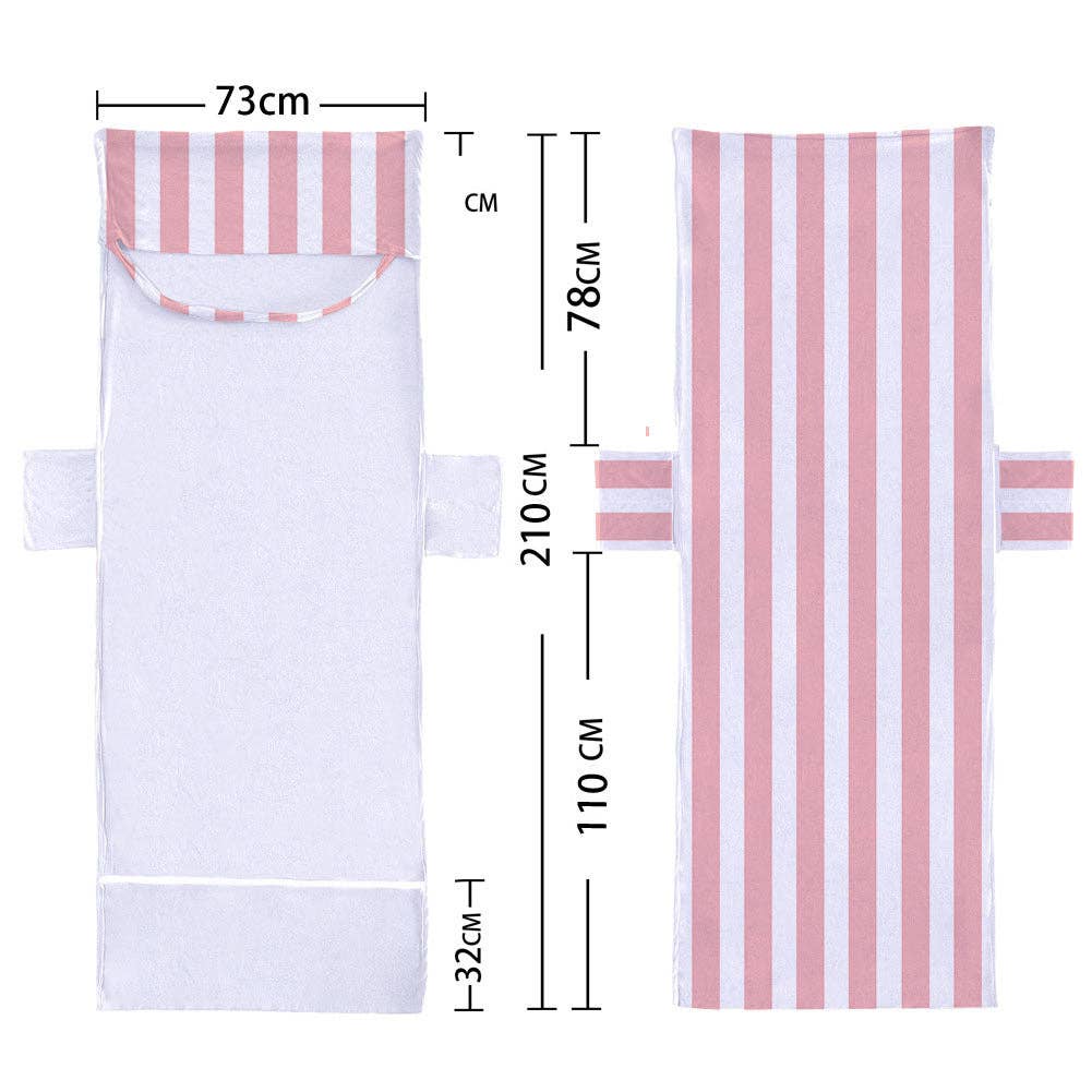 pinkblu02 – Engroshandel Strandhåndklæde – Mode Casual Stribet Geometriske Strandhåndklæder5