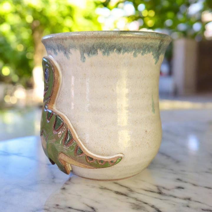 MudWorks Pottery - Wholesale Coffee Mug - T-Rex Mug