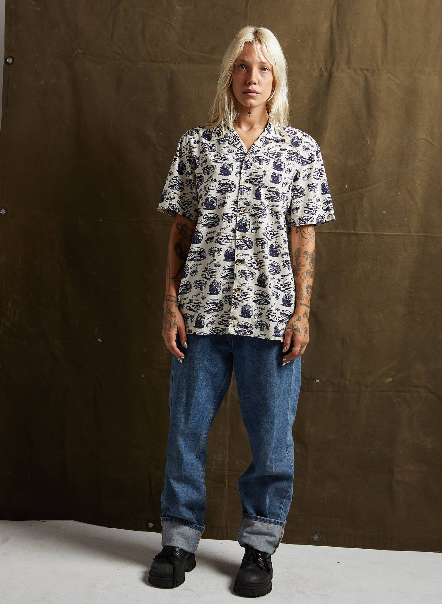 Pyknic - Wholesale Button Down Shirt - Unisex - Endless Bummer Button-Up11