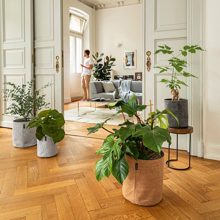 Lechuza Self Watering Planters – wholesale Plant pot – LECHUZA TRENDCOVER Cork Poly Resin Self-Watering Plant Pot4