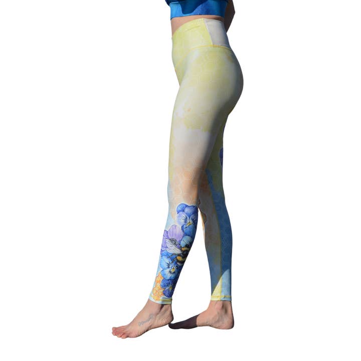 Yogacycled – wholesale Athletic/lounge leggings – Women's – Bee Yoga Leggings2