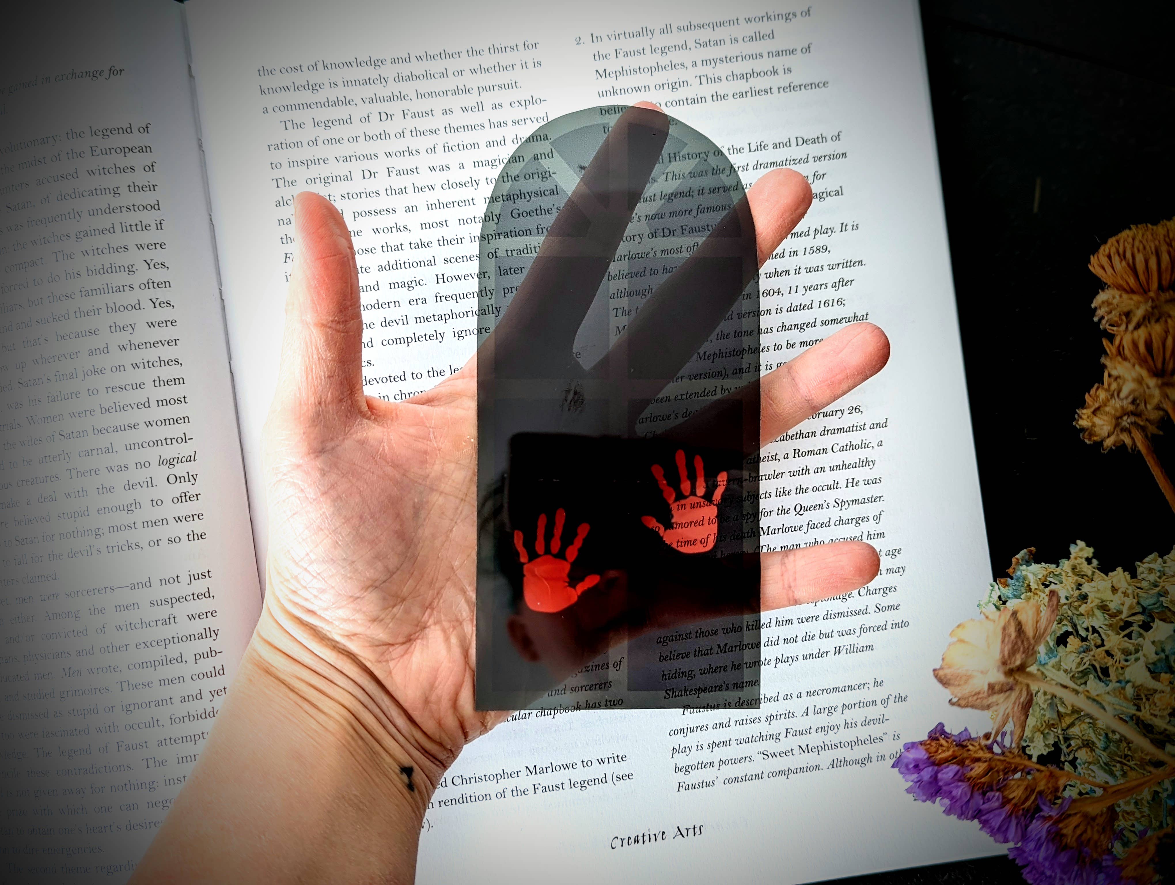 Dark Veinlet - Venta al por mayor Marcapáginas - Marcapáginas transparente, ventana de Halloween, gótico, horror gótico2