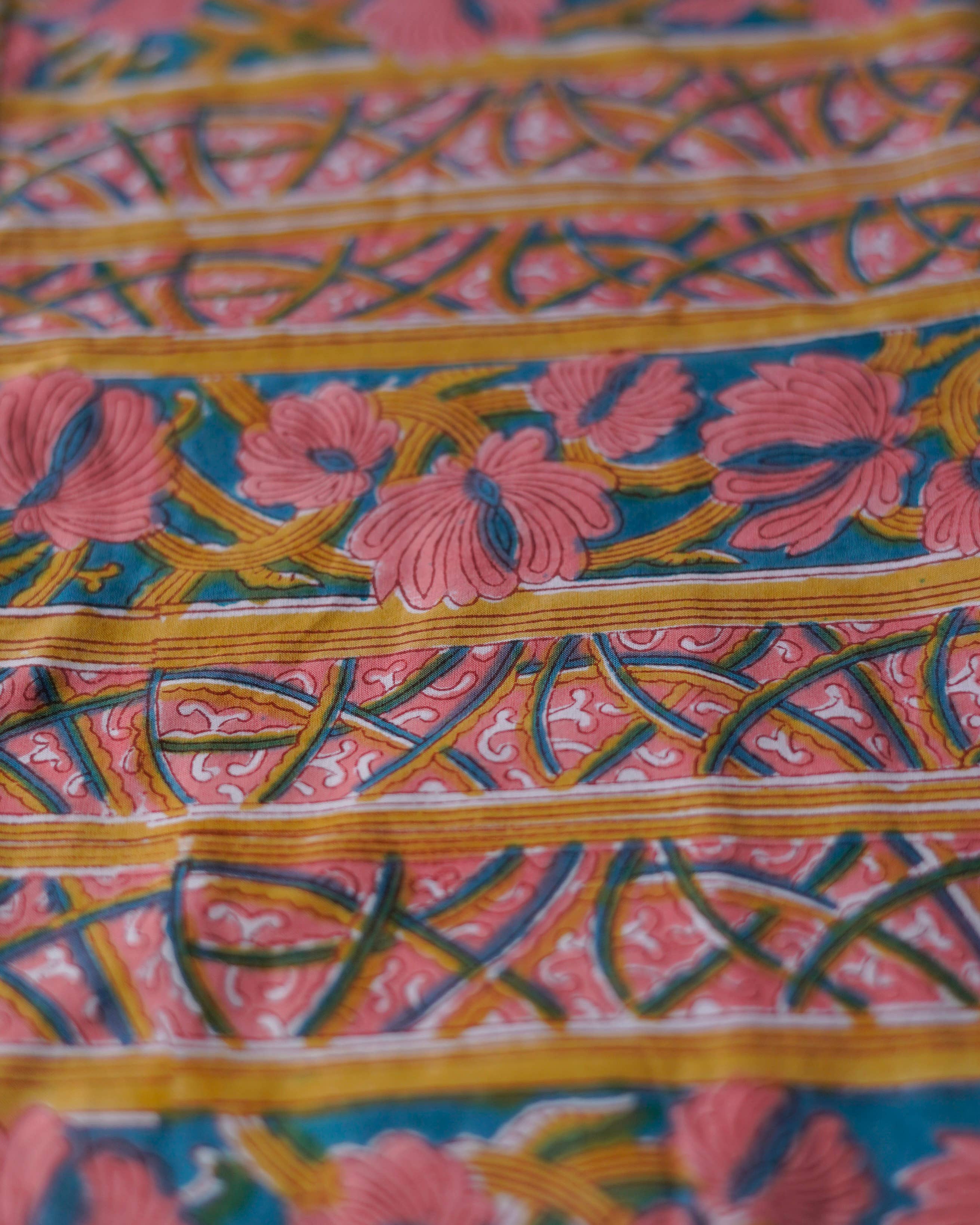 Annahmol - Wholesale Quilt - Kids & Baby - Wood Block Print Reversible Cotton Baby Blanket34