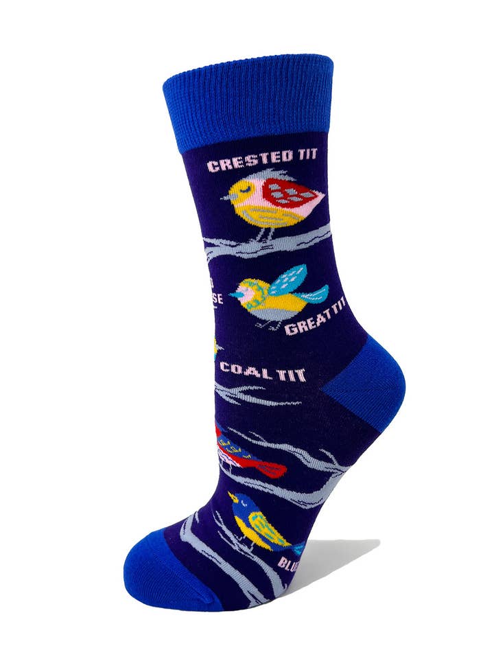 Fabdaz - Vendita all'ingrosso Calzini - Donna - Calzini da donna «Nice Tits» con simpatici uccellini1