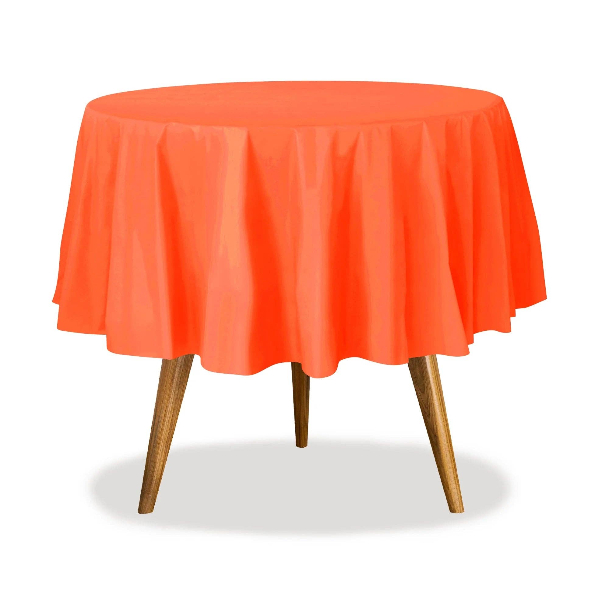EcoQuality - Wholesale Tablecloth - 84" Round Tablecover – Stylish Disposable in Vibrant Colors10