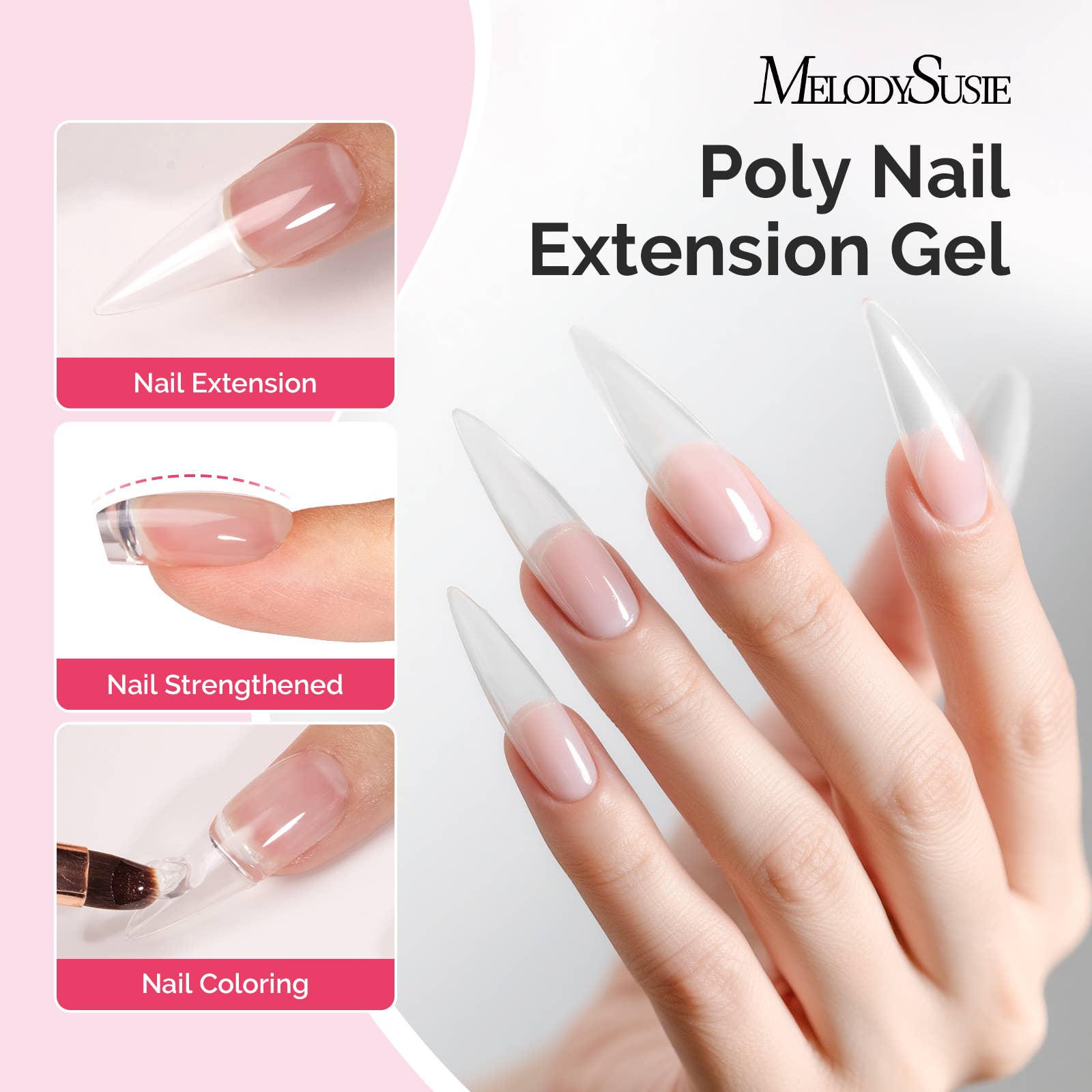 MELODYSUSIE - Wholesale Nail Hardener/Strengthener - Hema & TPO-Free Poly Nail Extension Gel – 60g9