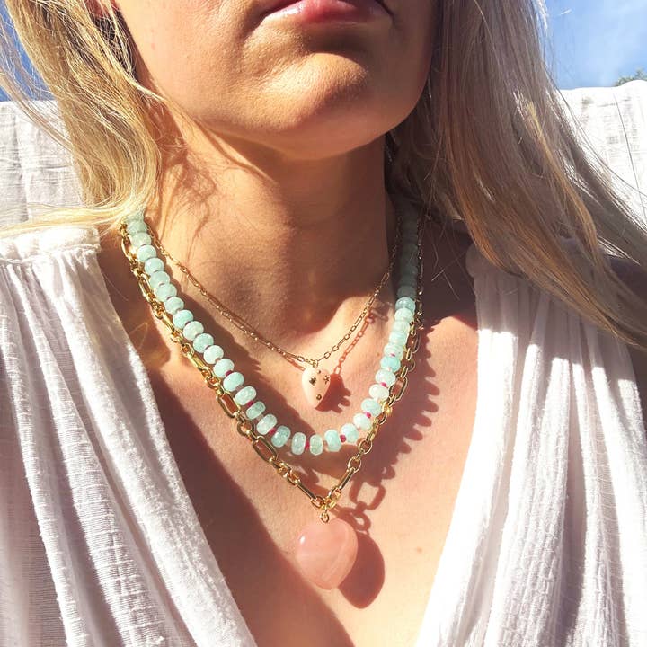 The Silver Wren - Wholesale Beaded/Pearl Necklace - Stone Candy Beaded Necklace, Trendy Colorful Beads