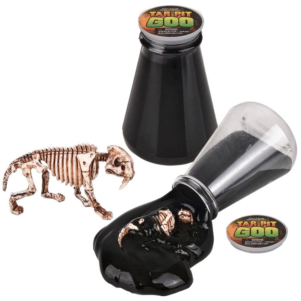 La Luna Bella - Toys – wholesale Putty/slime – Child – 3.25" Tar Pit Goo With Smilodon Fossil 12ct - LLB Toys1