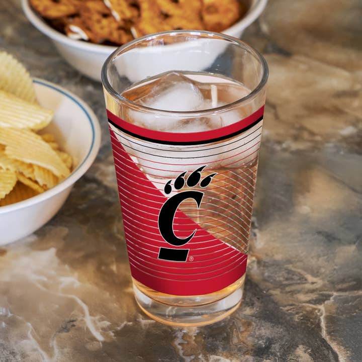 Rico Industries - Wholesale Beer Glass/Mug - NCAA Cincinnati Bearcats 16 oz Pint Glass2
