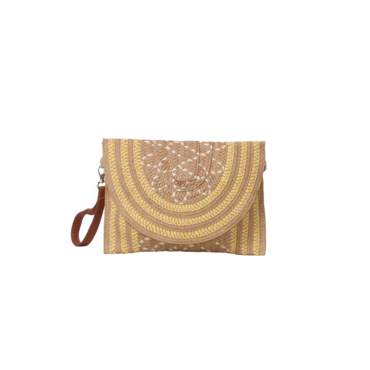 MIA LAROUGE - Wholesale Shoulder Bag - Women's - SHOULDER BAG WITH FLAP, RAFFIAS