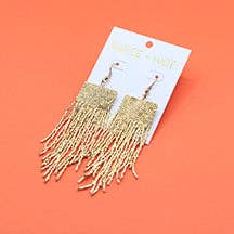 Pierce + Hide - Wholesale Tassel Earrings - Custom Beaded Square Fringe Earrings | Fringe Dangle16